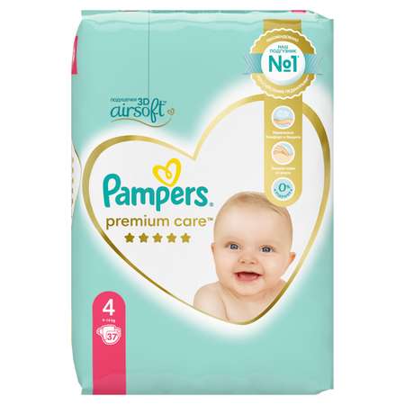 Подгузники Pampers Premium Care 4 (9-14 кг) 37 шт.