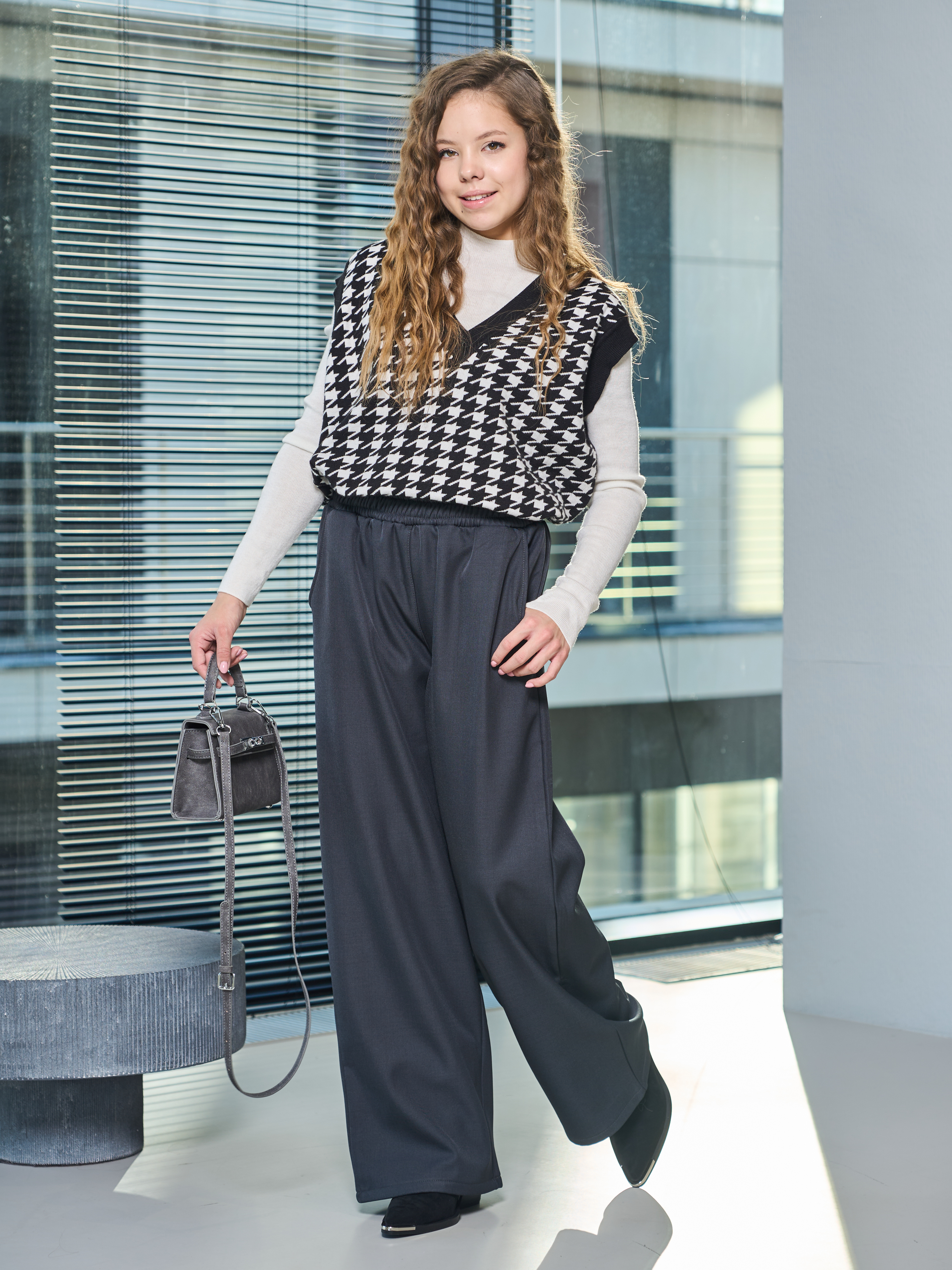 Брюки-палаццо СИНЯЯ МОДА WF502A-H39 - фото 14