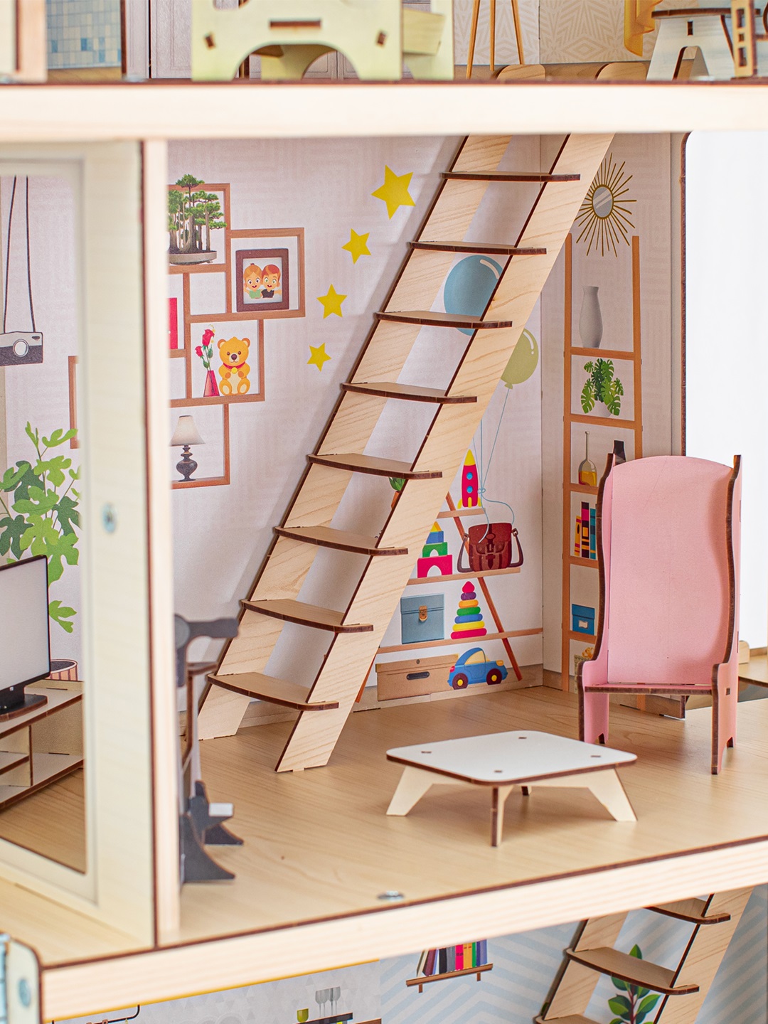 Домик для кукол M-WOOD 125 см с мебелью 3036 - фото 11
