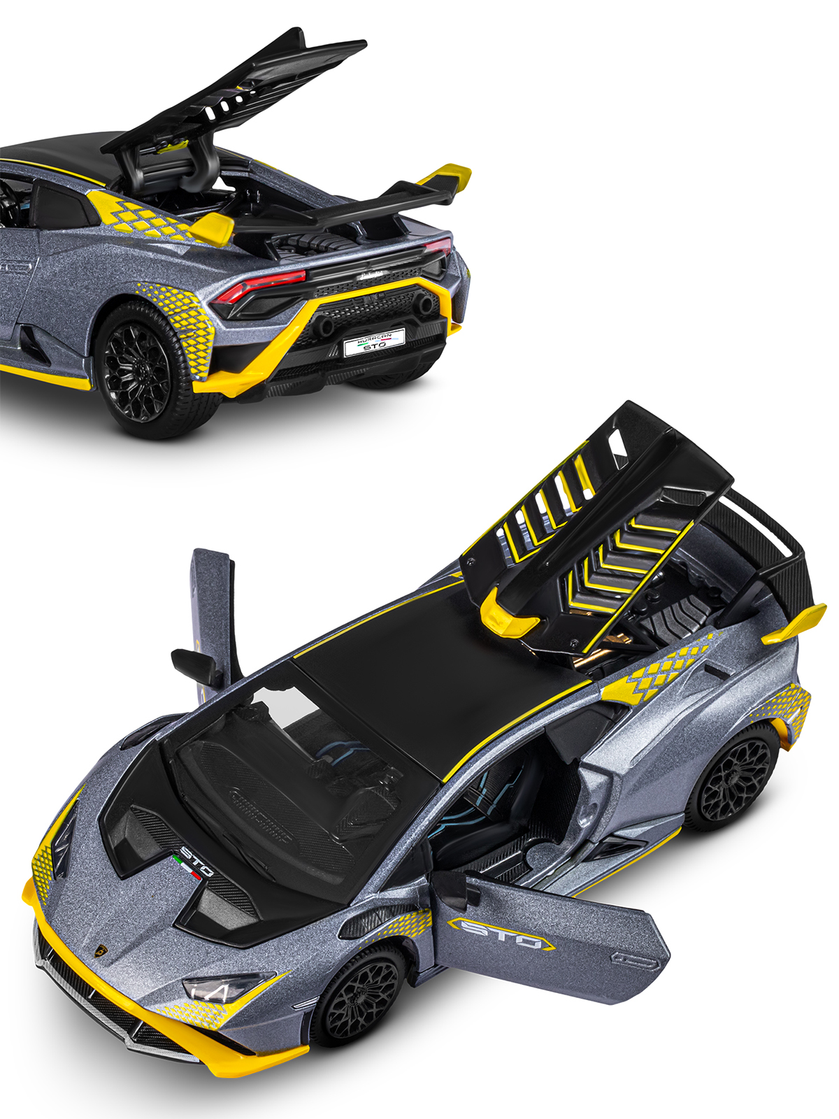 Автомобиль АВТОпанорама Lamborghini Huracan STO 1:32 JB1251664 - фото 12