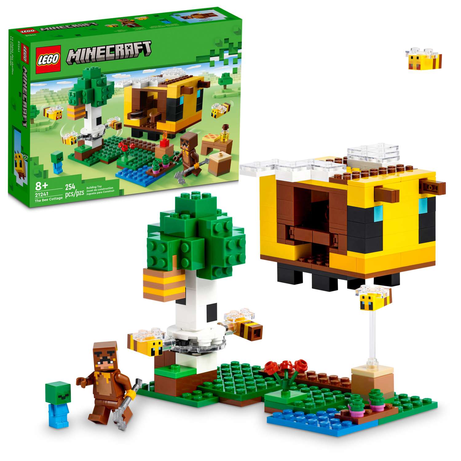Конструктор LEGO Minecraft Пчелиный коттедж блочный - фото 1