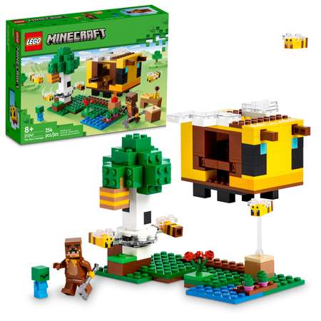 Конструктор LEGO Minecraft Пчелиный коттедж блочный