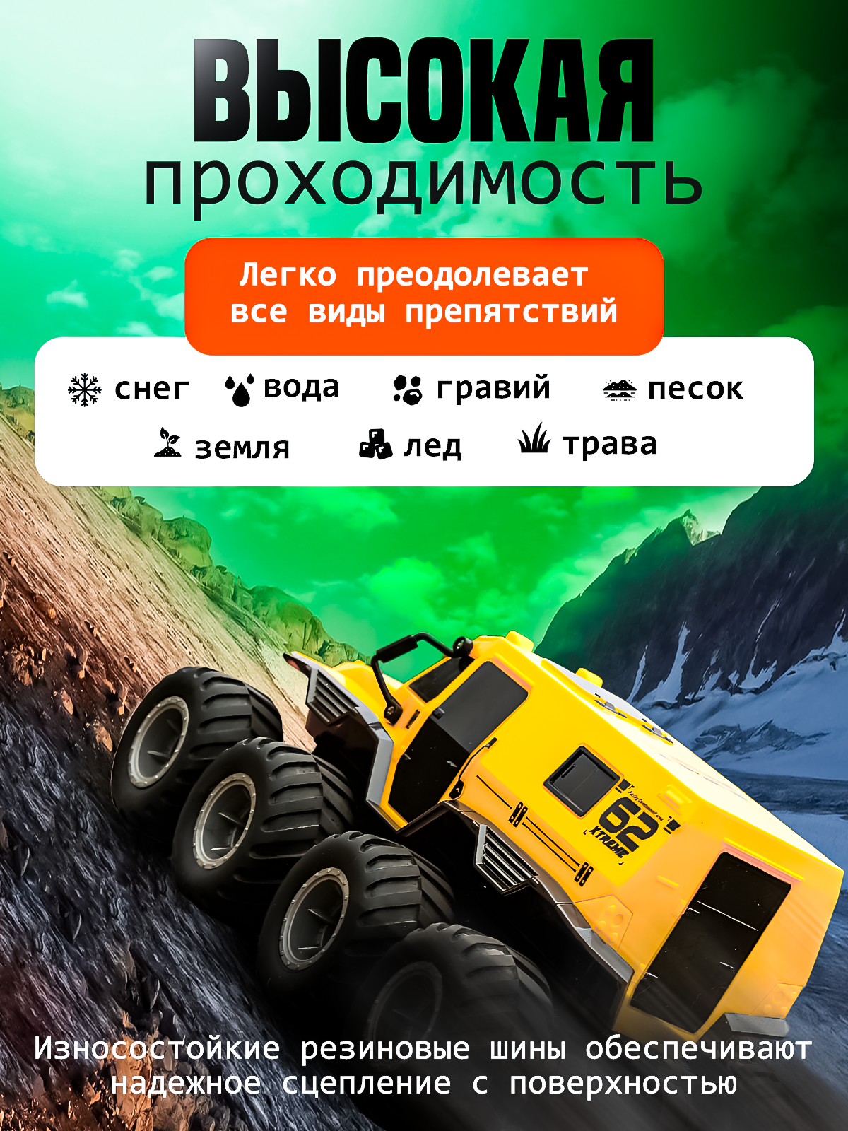 Внедорожник РУ ToviWish Шаман 8*8 1:16 - фото 3