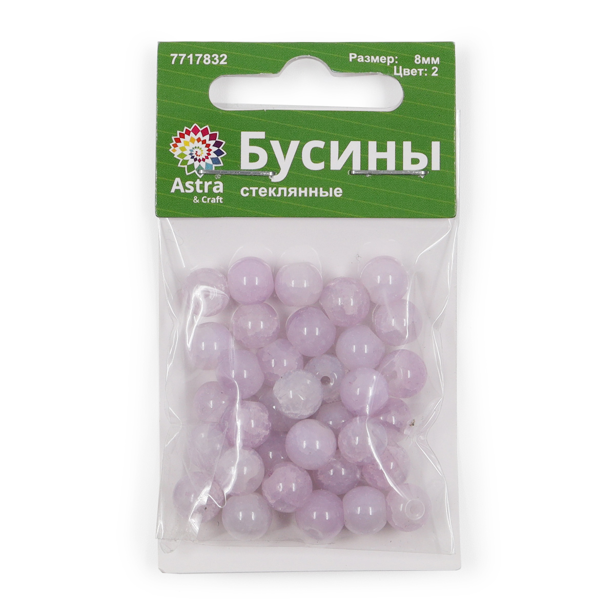 Набор для творчества Astra Craft бусины стеклянные 8 мм 34 шт - фото 3