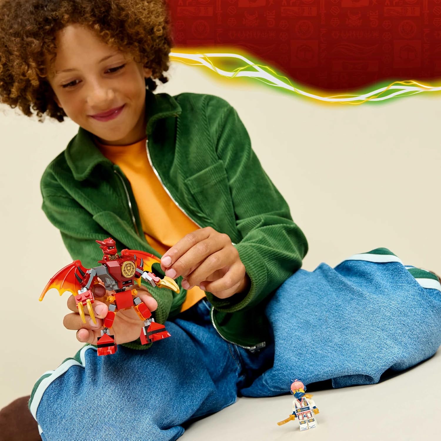 Конструктор LEGO NINJAGO Боевой набор Робот-дракон Кая 85 дет. - фото 8