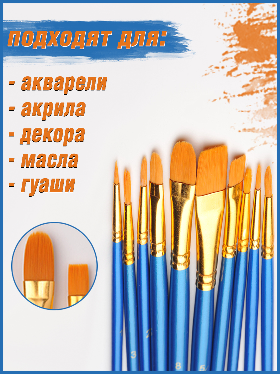 Кисть HIMI MIYA 10 шт. - фото 5