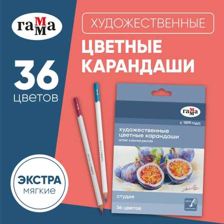 Карандаши акварельные Гаммa 36 шт.