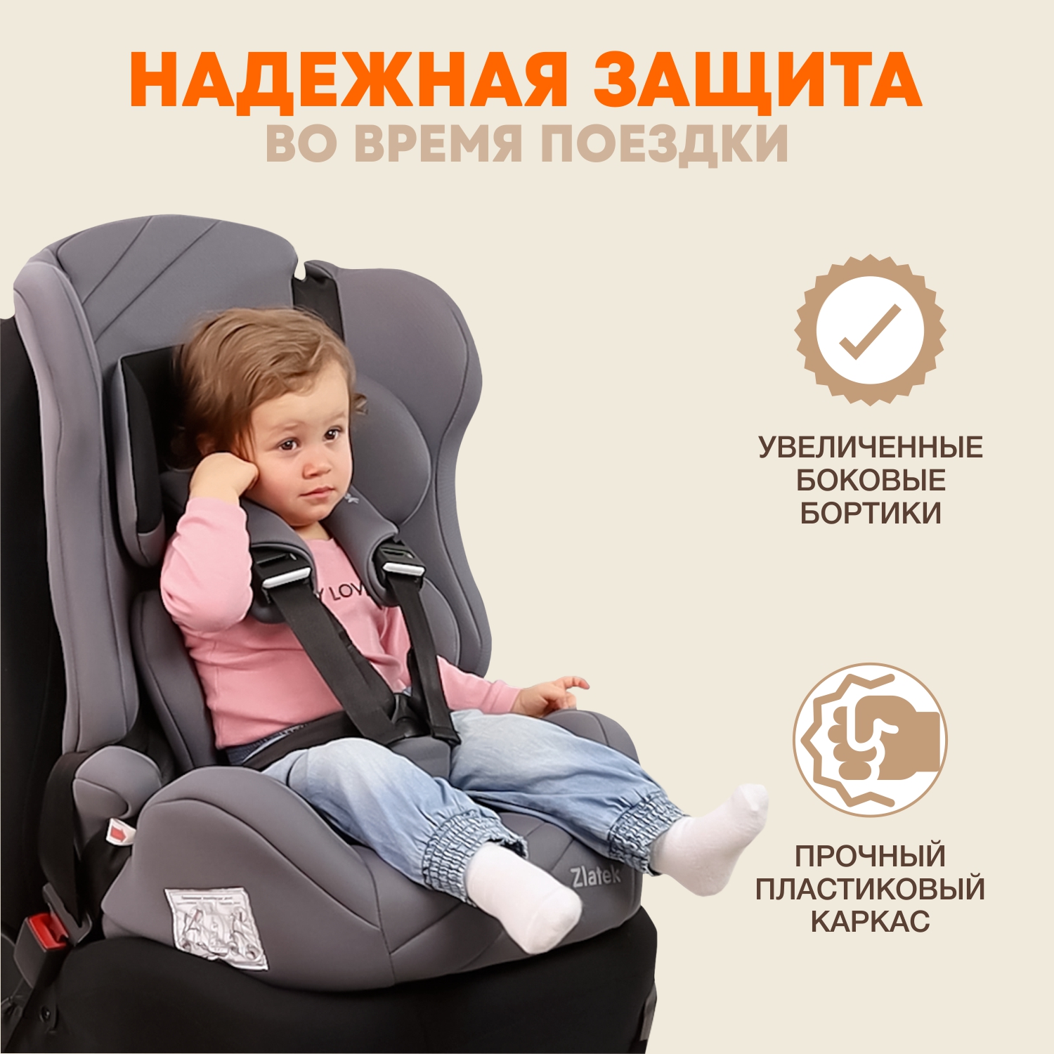 Автокресло ZLATEK 1/2/3 (9-36 кг) - фото 7
