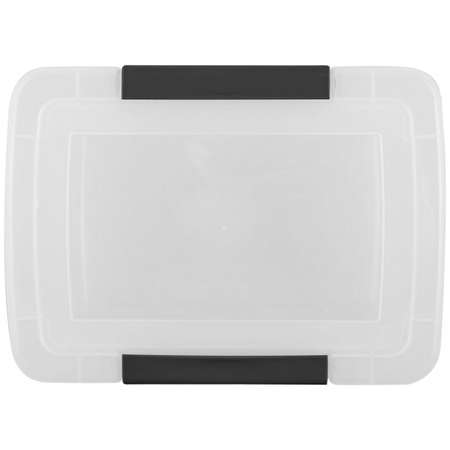 Ящик для хранения Keeplex mini пластиковый с защелками 1.6л прозрачный кристалл