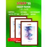 Рамка для фото Staff 21x30 см A4 небьющаяся набор 3 штуки
