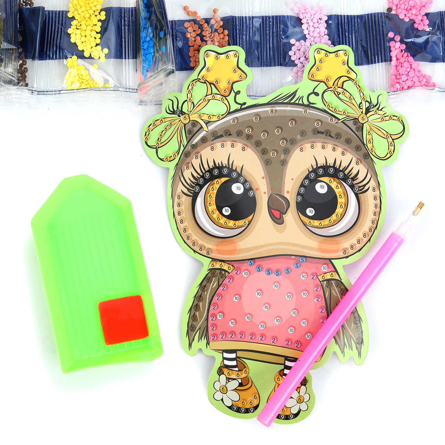 Алмазная мозаика Multiart Кошечка с шариком - фото 5