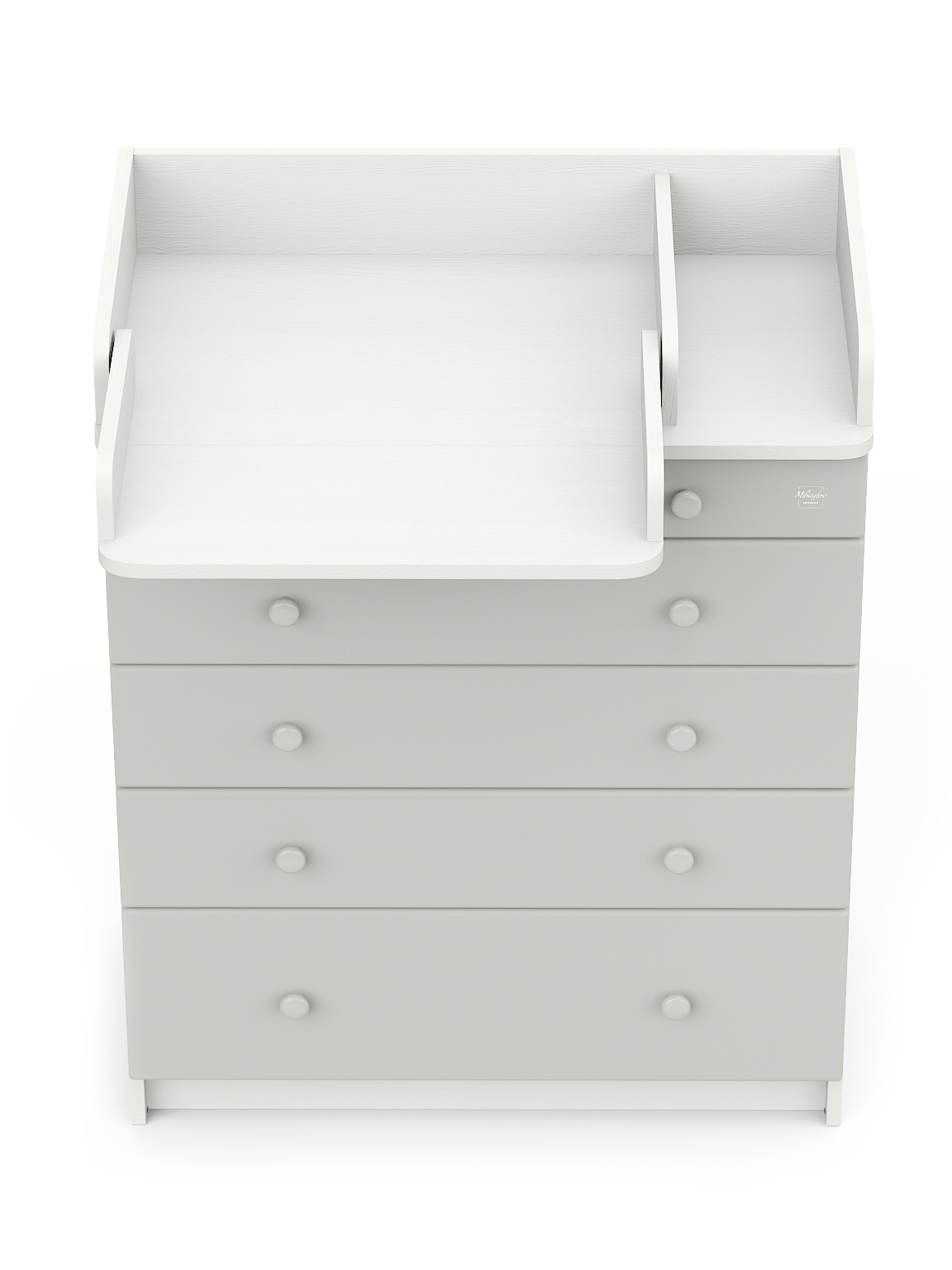 Комод пеленальный Aton Maks белый премиум серый - фото 8