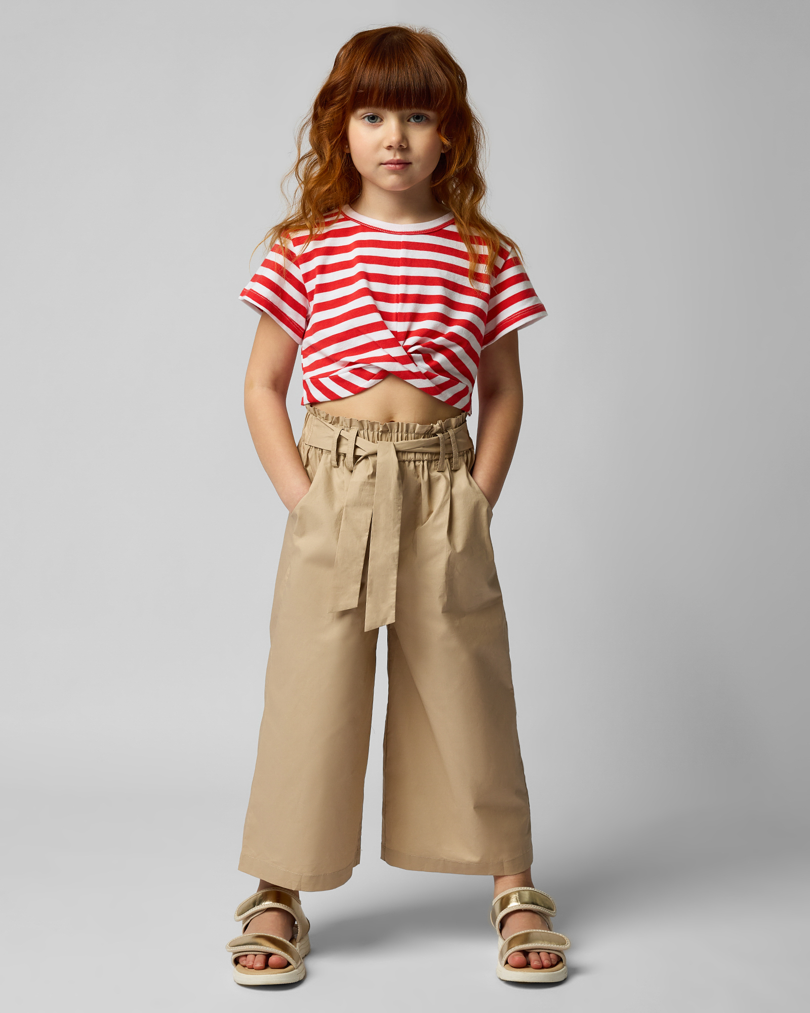 Изображение товара Брюки Futurino 110 Девочка Лёгкие кюлоты из 100% хлопка