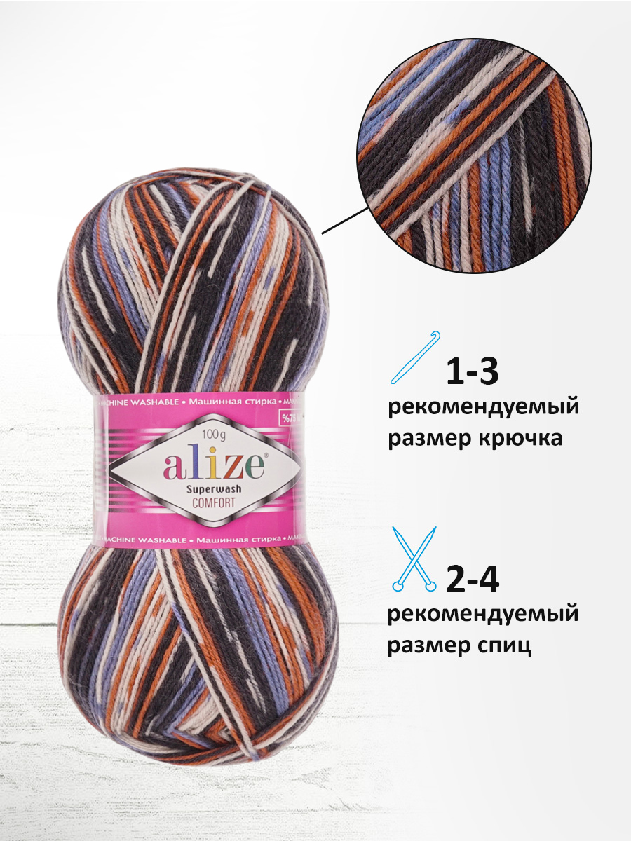 Пряжа Alize 100г 420м 5шт - фото 2