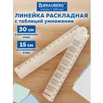 Линейка Brauberg пластик 1 шт.