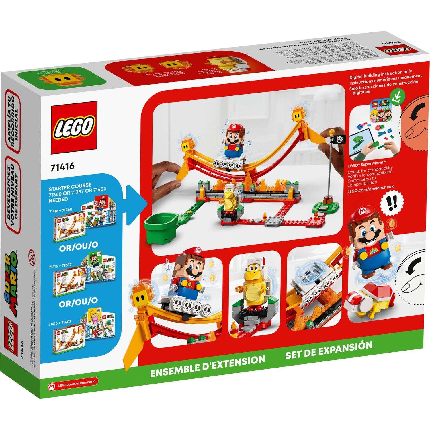 Конструктор LEGO Super Mario Lava Wave Ride 218 дет. - фото 7