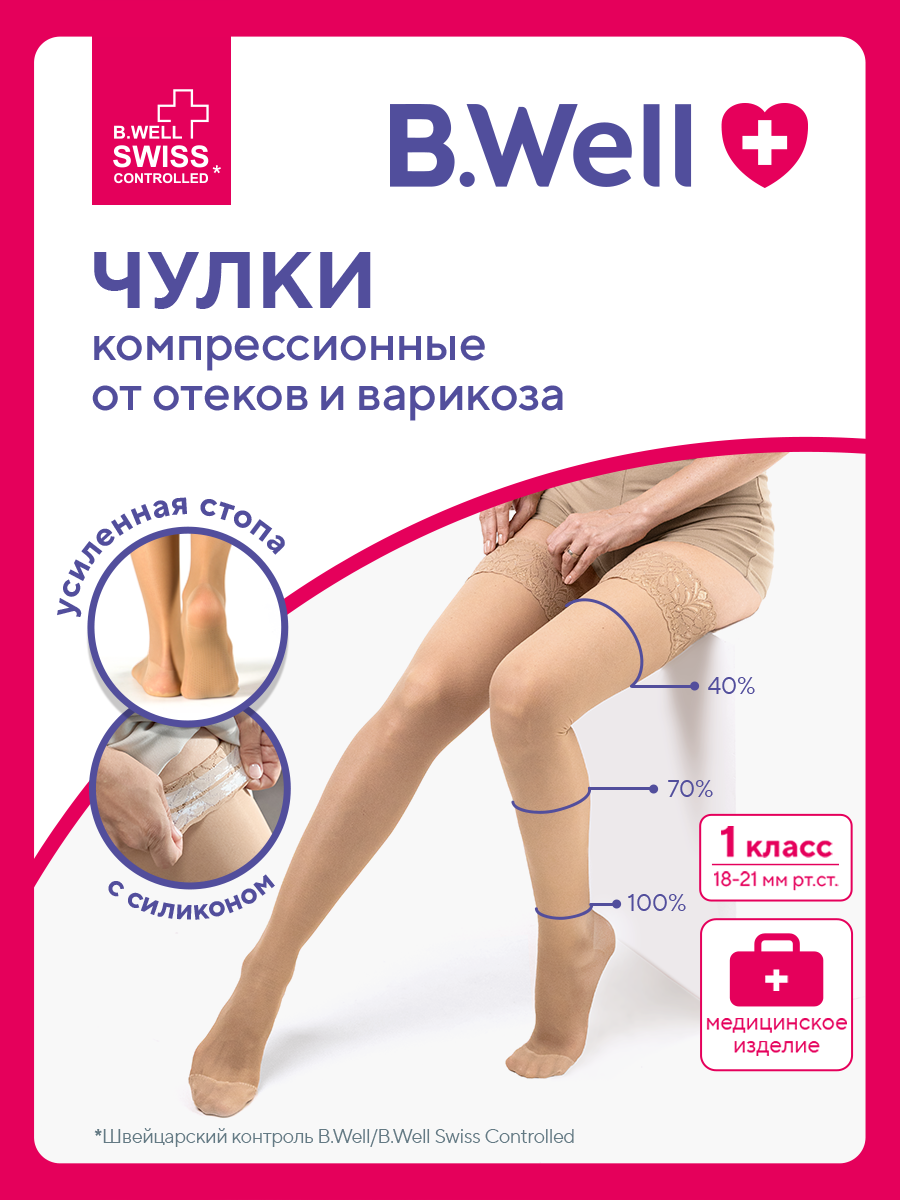 Чулки B.Well W-2122Natural - фото 2