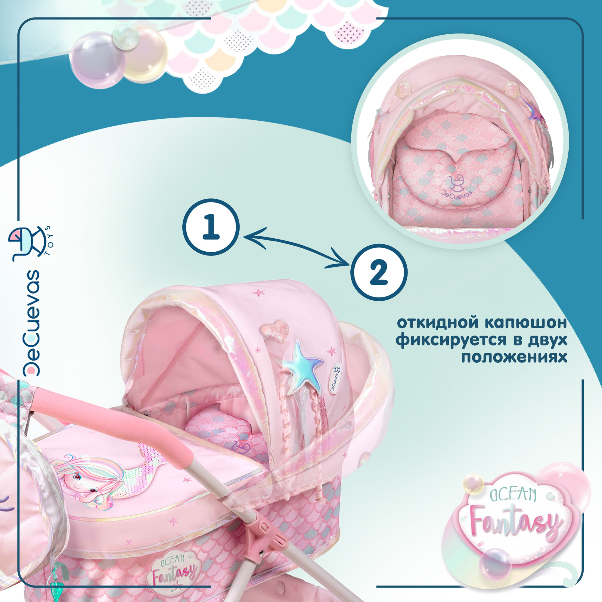 Коляска-люлька для кукол DeCuevas Toys 86041 - фото 4