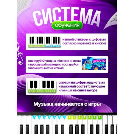 Синтезатор детский 61 клавиша BelliniToys пианино с Системой Обучения