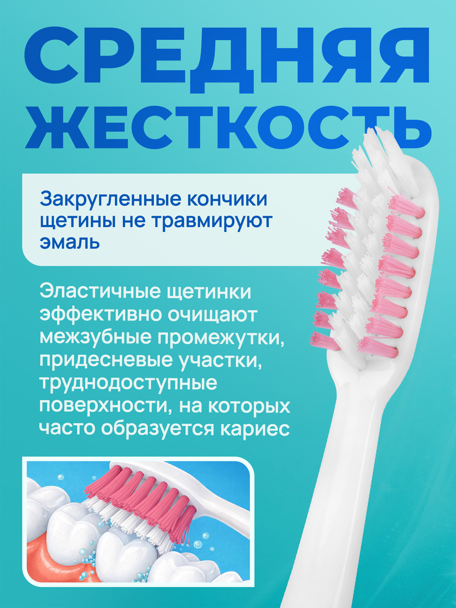 Зубная щетка классическая Лайма 12 шт. - фото 3