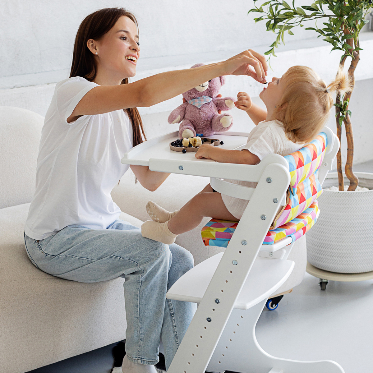 Стульчик для кормления Конёк Горбунёк Комфорт бежевый - фото 11