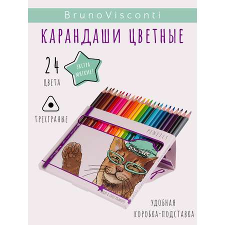Карандаши цветные Bruno Visconti 24 шт.