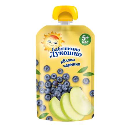 Пюре Бабушкино лукошко Яблоко-черника с 5 мес 90 г