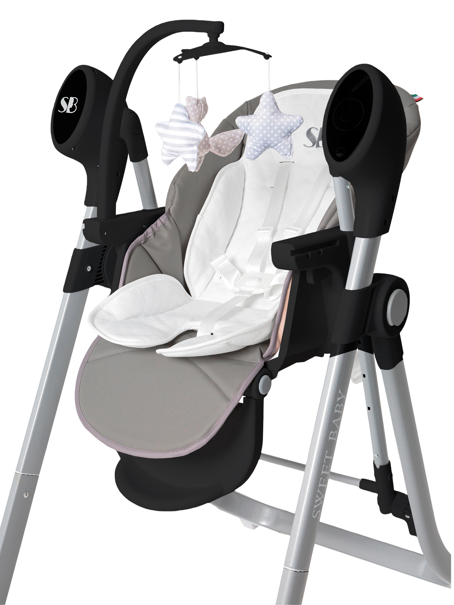 Стульчик для кормления Sweet Baby Amuleto Steel Grey серый - фото 27