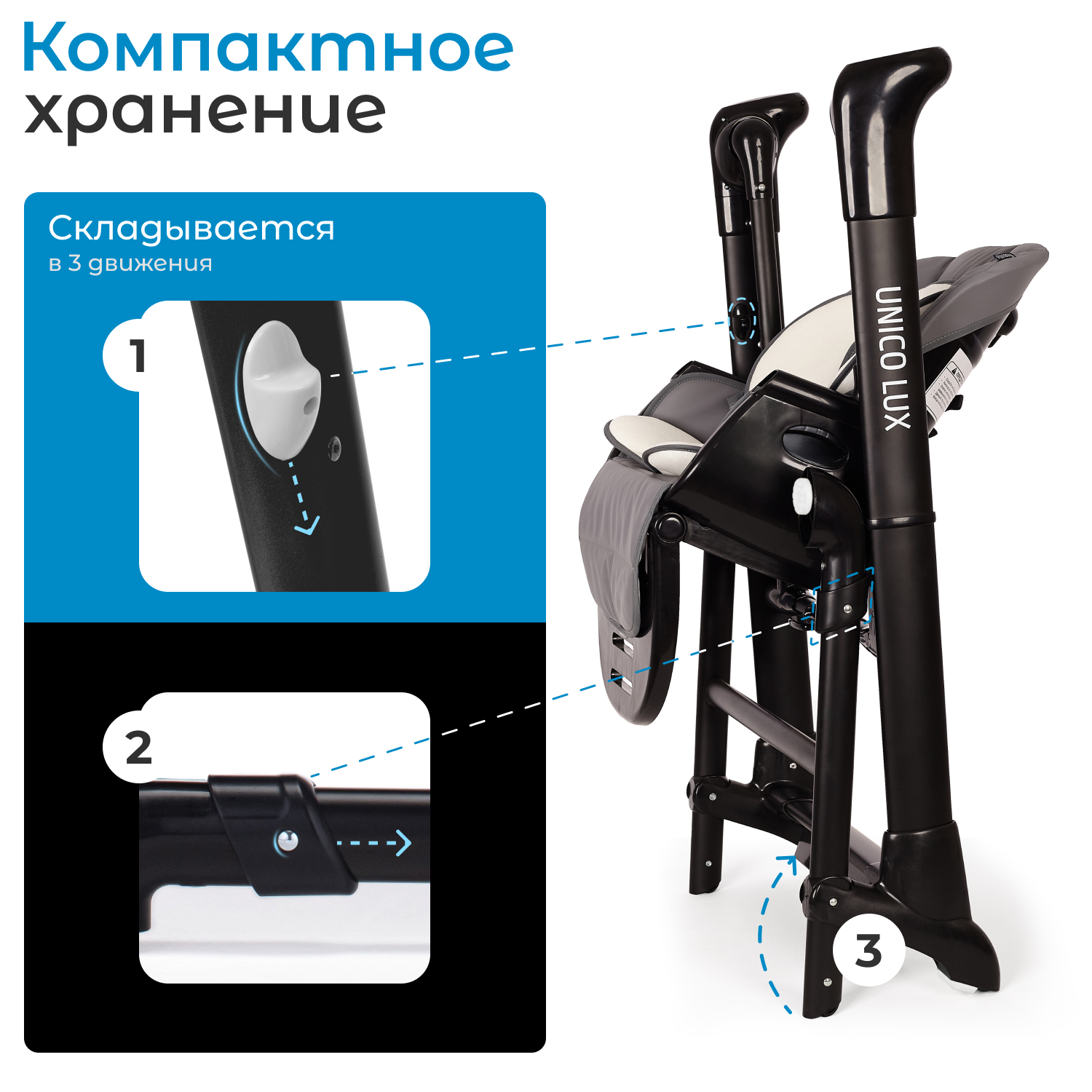 Стульчик для кормления Nuovita трансформер - фото 13