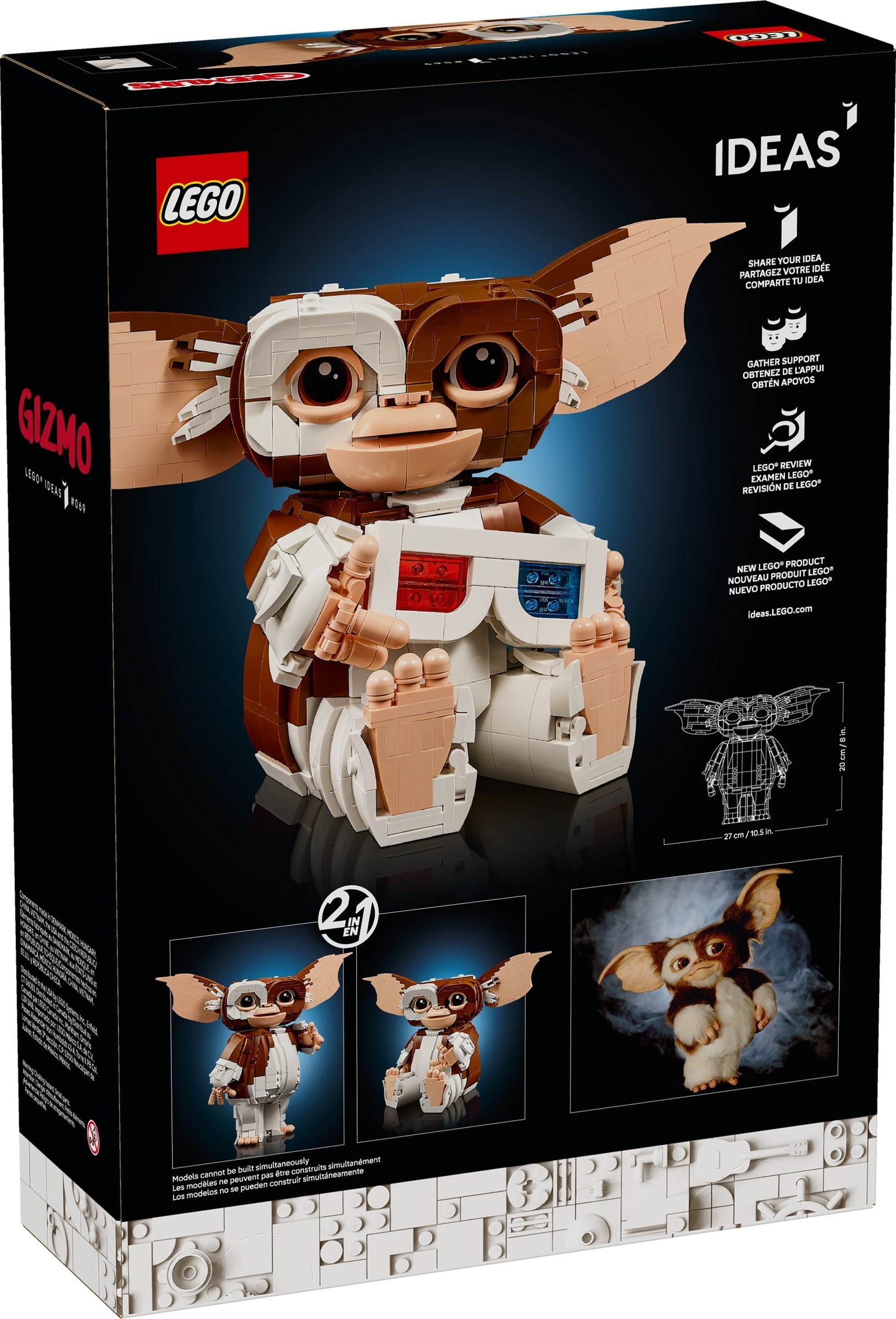 Изображение товара Конструктор LEGO Ideas Гремлины Гизмо - подвижная фигурка из кино Изображение товара Конструктор LEGO Ideas Гремлины Гизмо - подвижная фигурка из кино