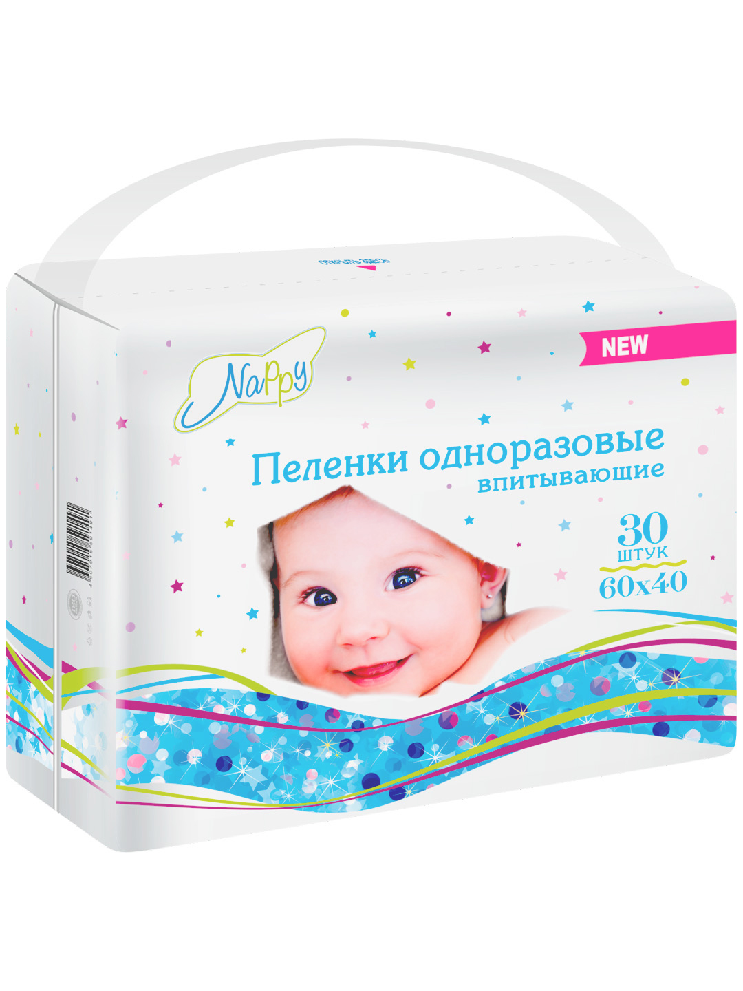 Пелёнки одноразовые Nappy 40х60 см 1 упак. 30 шт. - фото 1