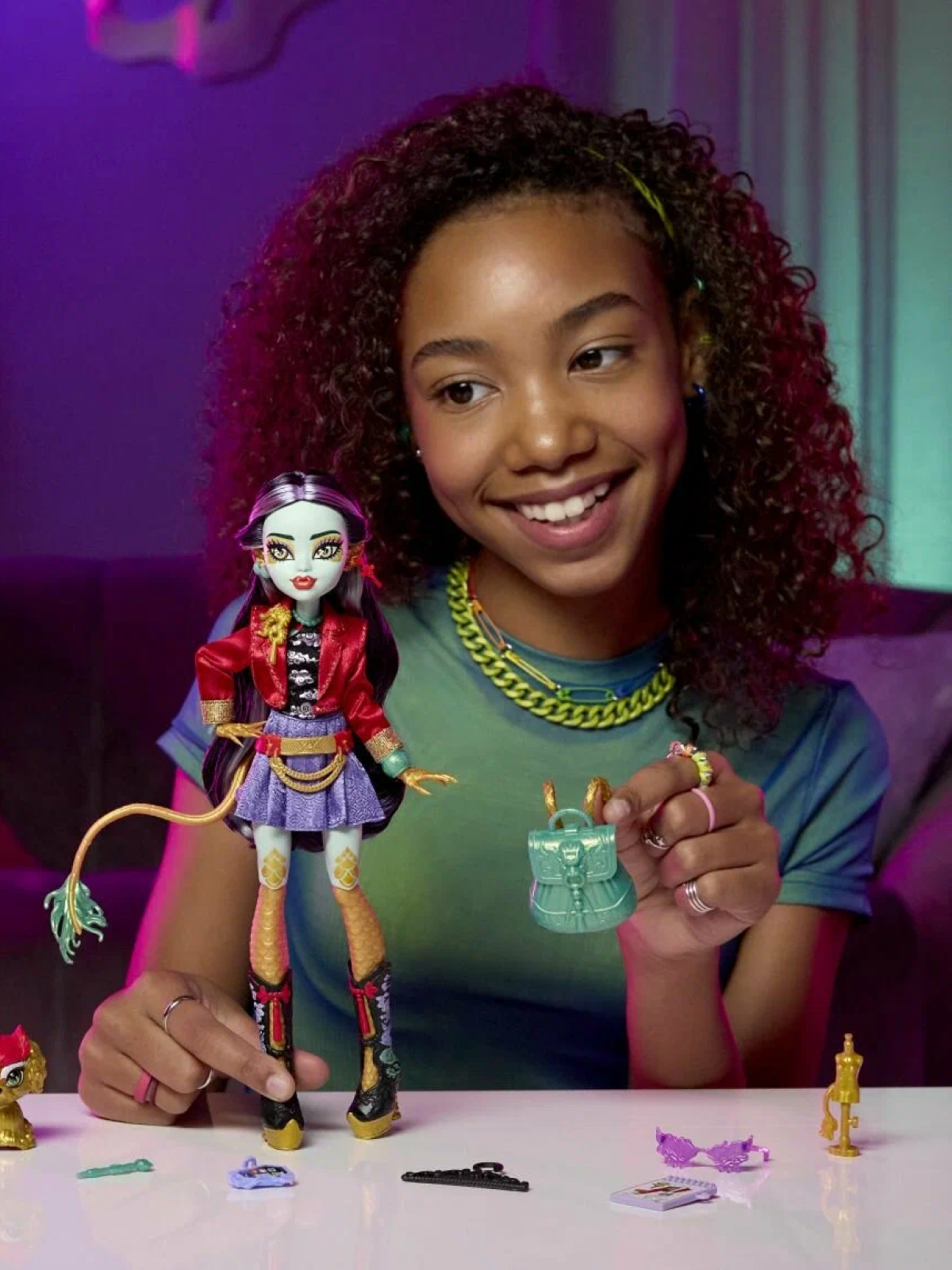 Кукла модельная Monster High Monster High Jinafire Long с питомцем HYV58 HYV58 Jinafire Long - фото 3