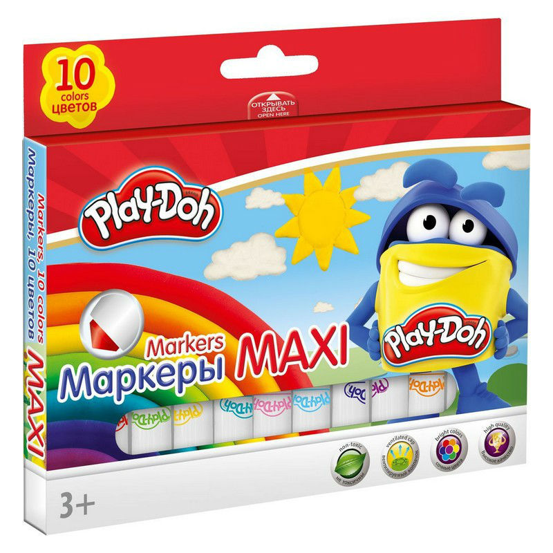 Фломастеры Kinderline 10 цв. - фото 1