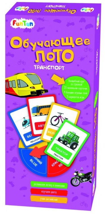 Игра FunTun Обучающее лото Транспорт F1204004Р FunTun - фото 1