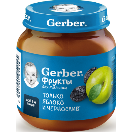 Пюре Gerber Яблоко-Чернослив с 5 мес 125 г