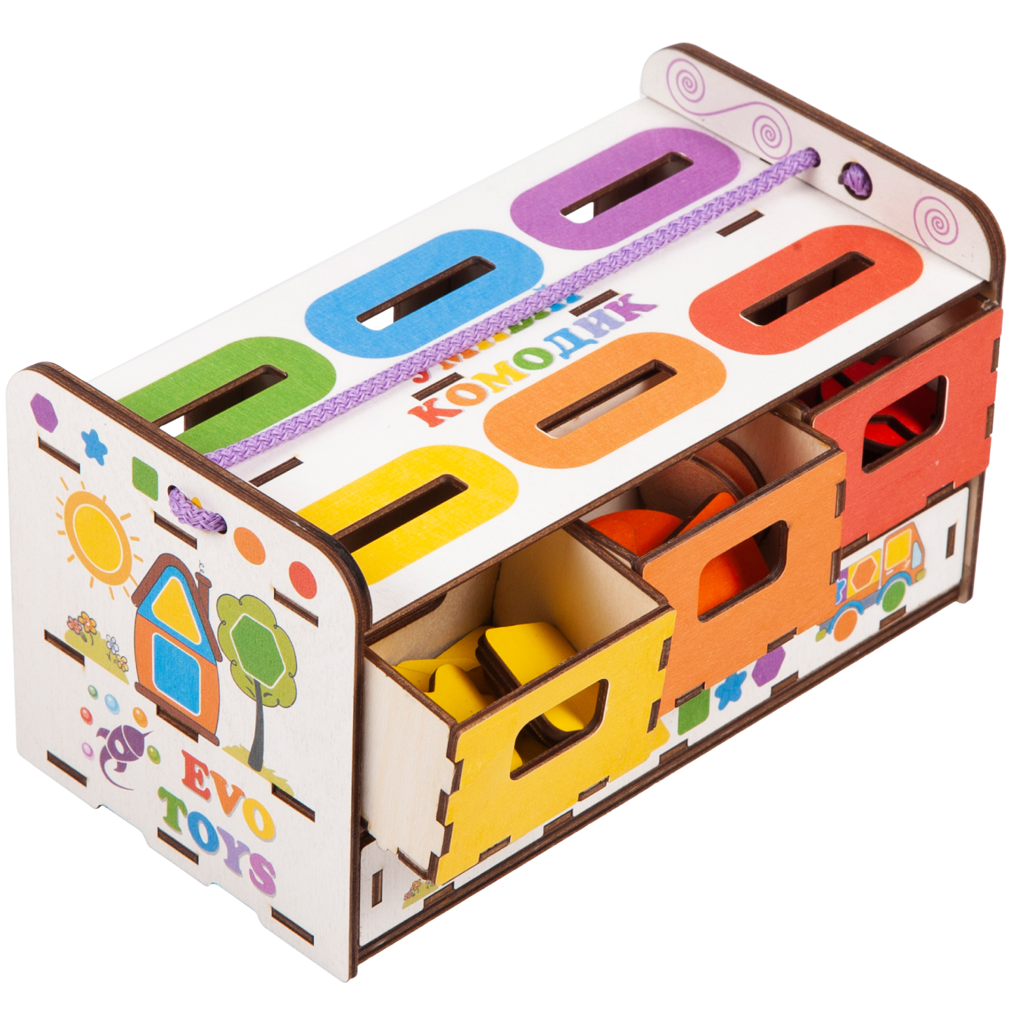 Игрушка Evotoys сортер 92 фишки - фото 26