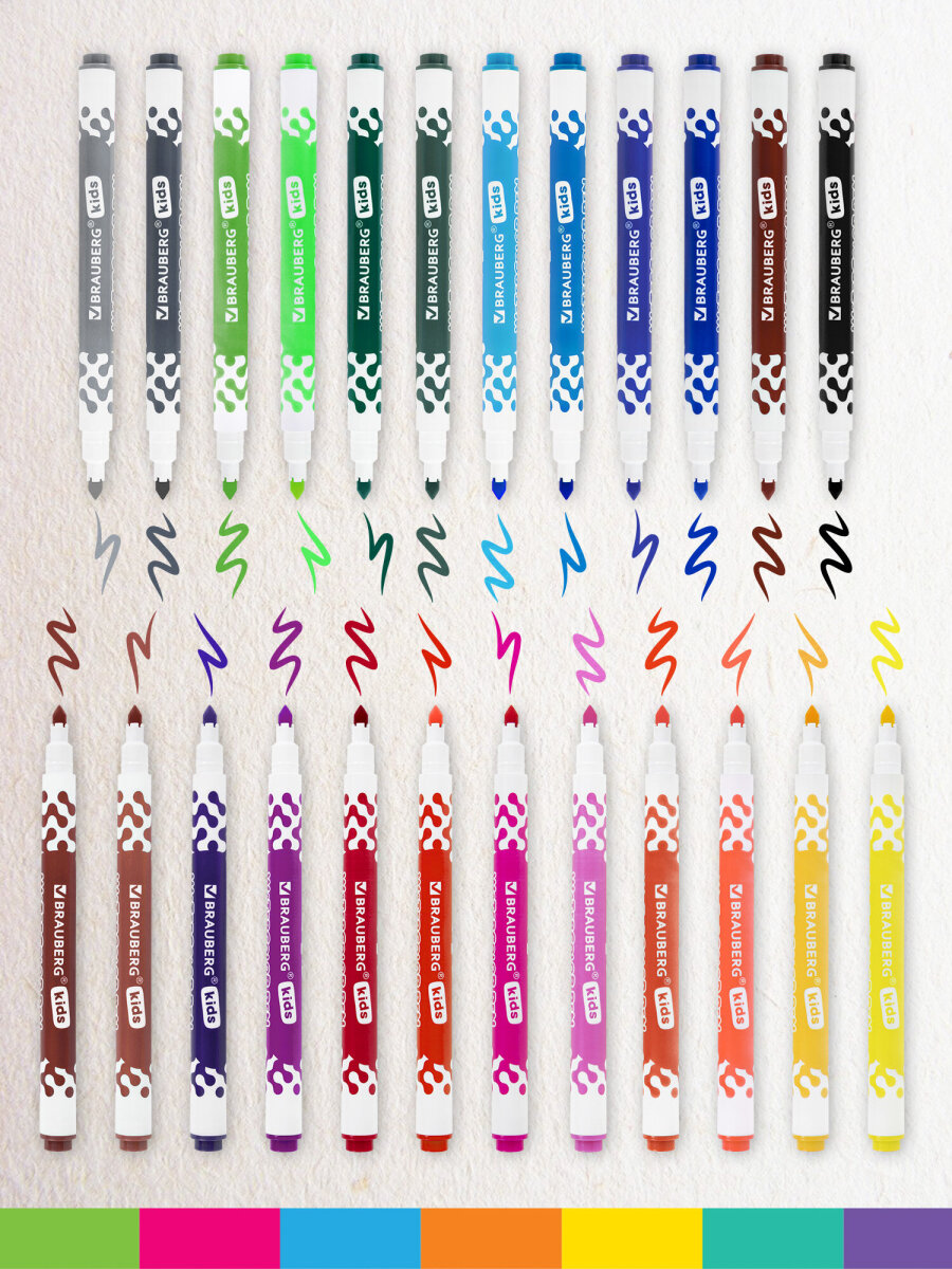 Фломастеры Brauberg 24 цв. - фото 3