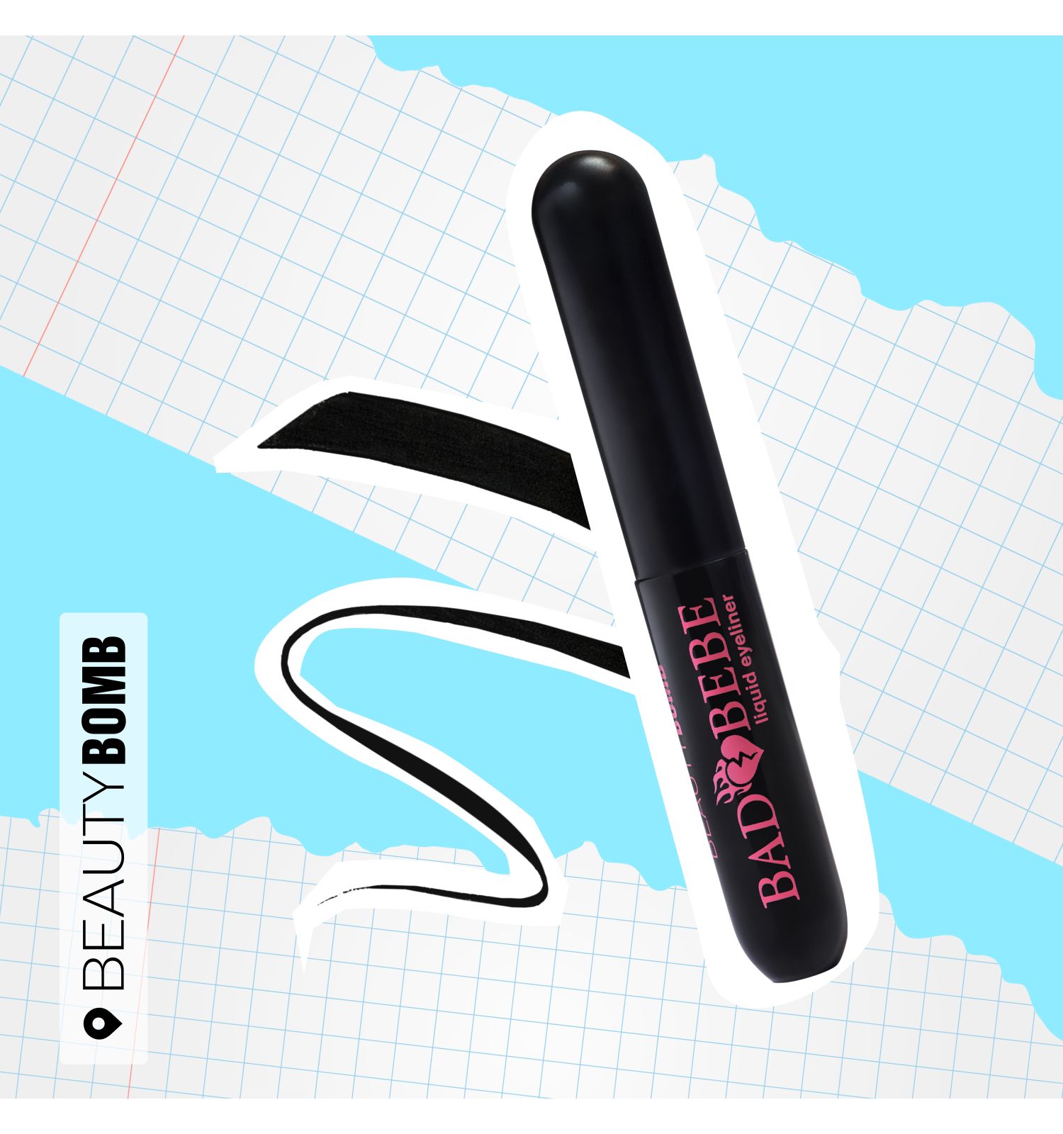 Подводка для глаз Beauty Bomb Liquid eyeliner Bad bebe жидкая тон 01 - фото 7