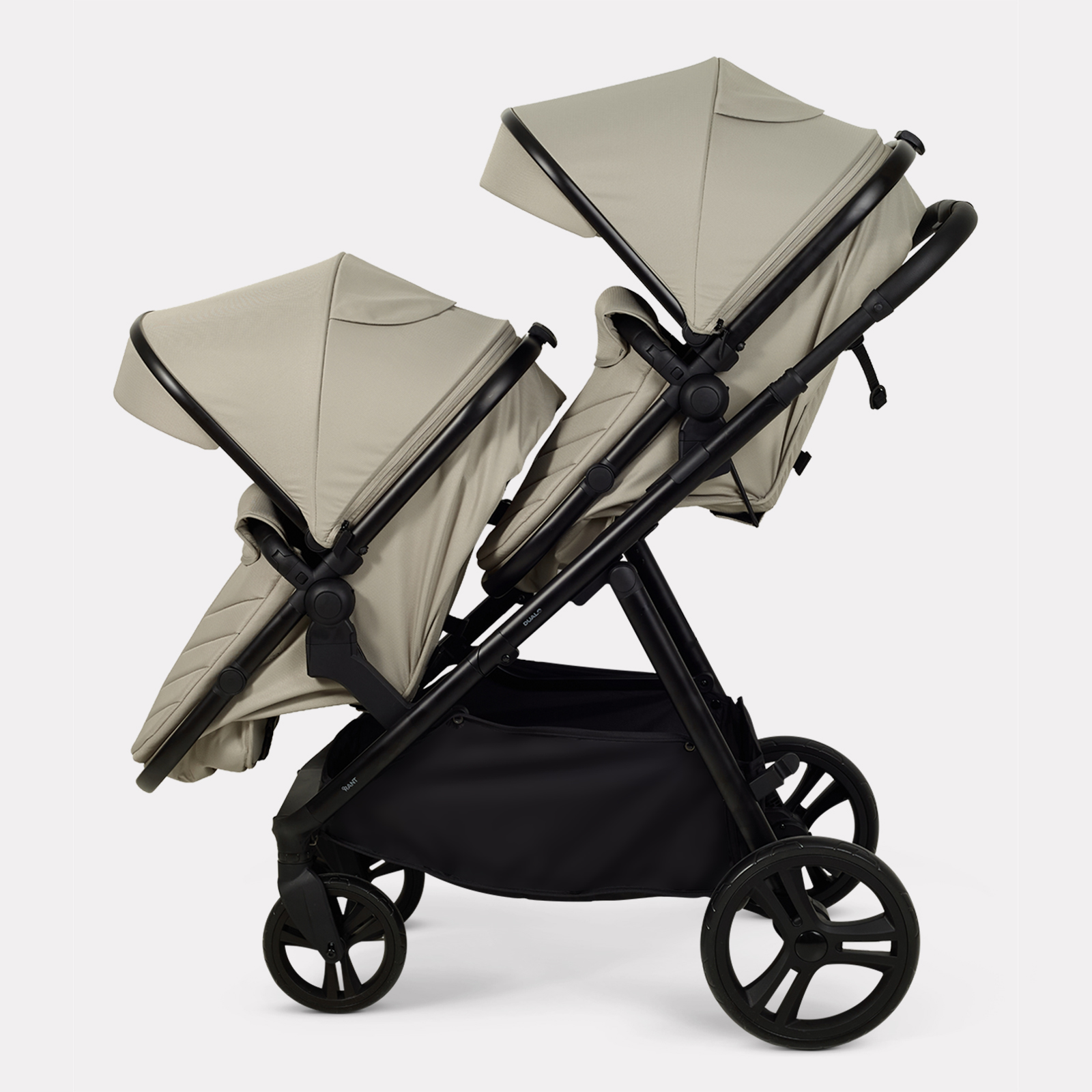 Коляска 2в1 для двойни Rant Basic Dualo бежевый - фото 11