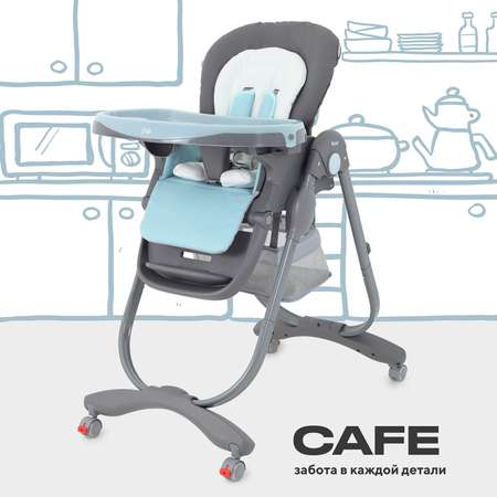Стульчик для кормления Rant Cafe, grey+blue голубой