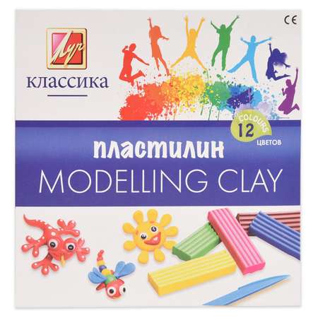 Пластилин Луч 12 цв.