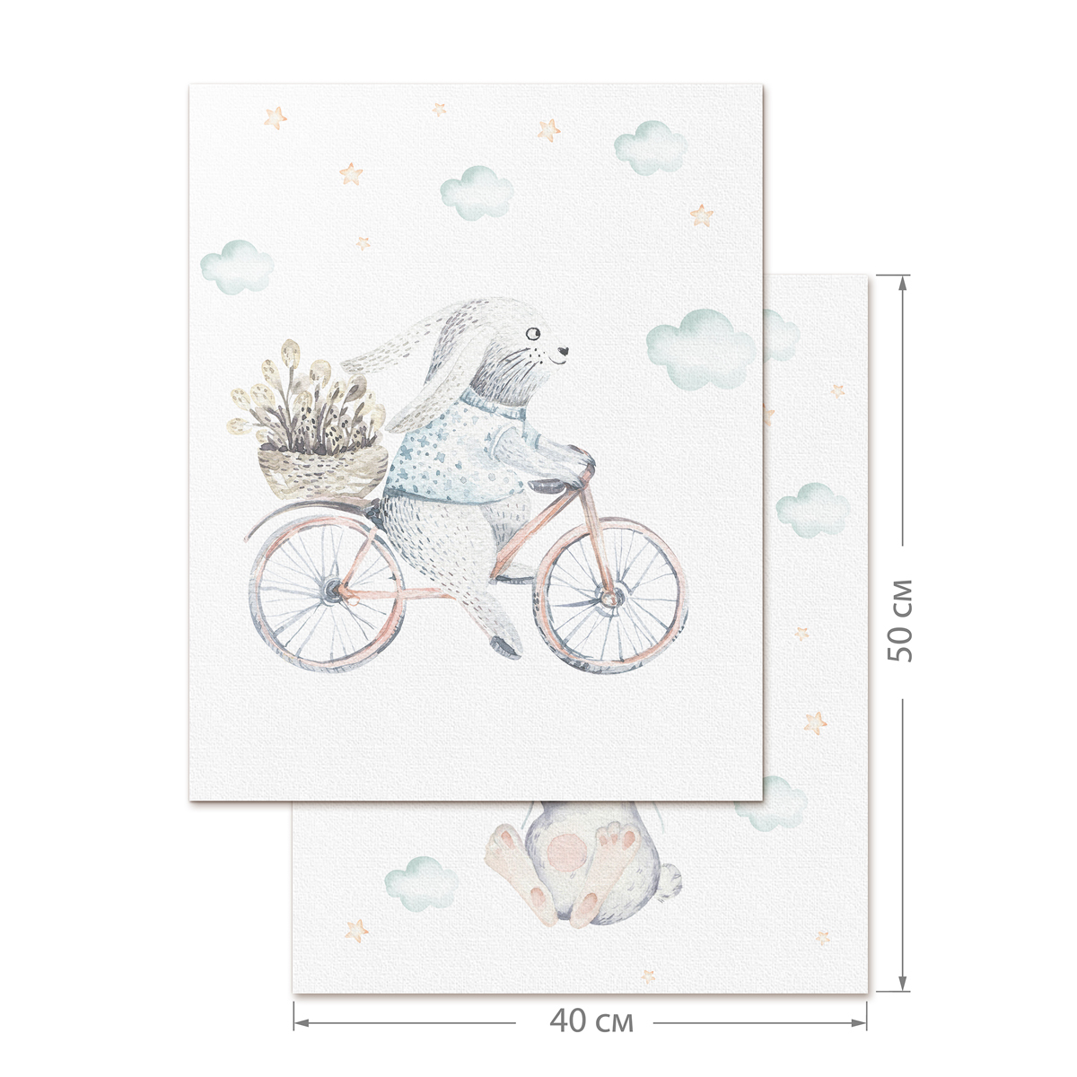 Интерьерный постер Moda interio Watercolor animals Акварельные животные 40х50 см 2 шт - фото 2