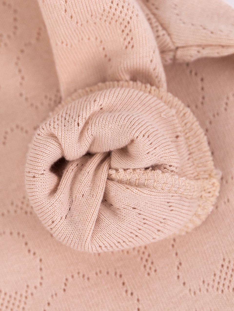 Комбинезон Baby boom К296/5-Р ажурная рибана шампань узор хлопок - фото 5