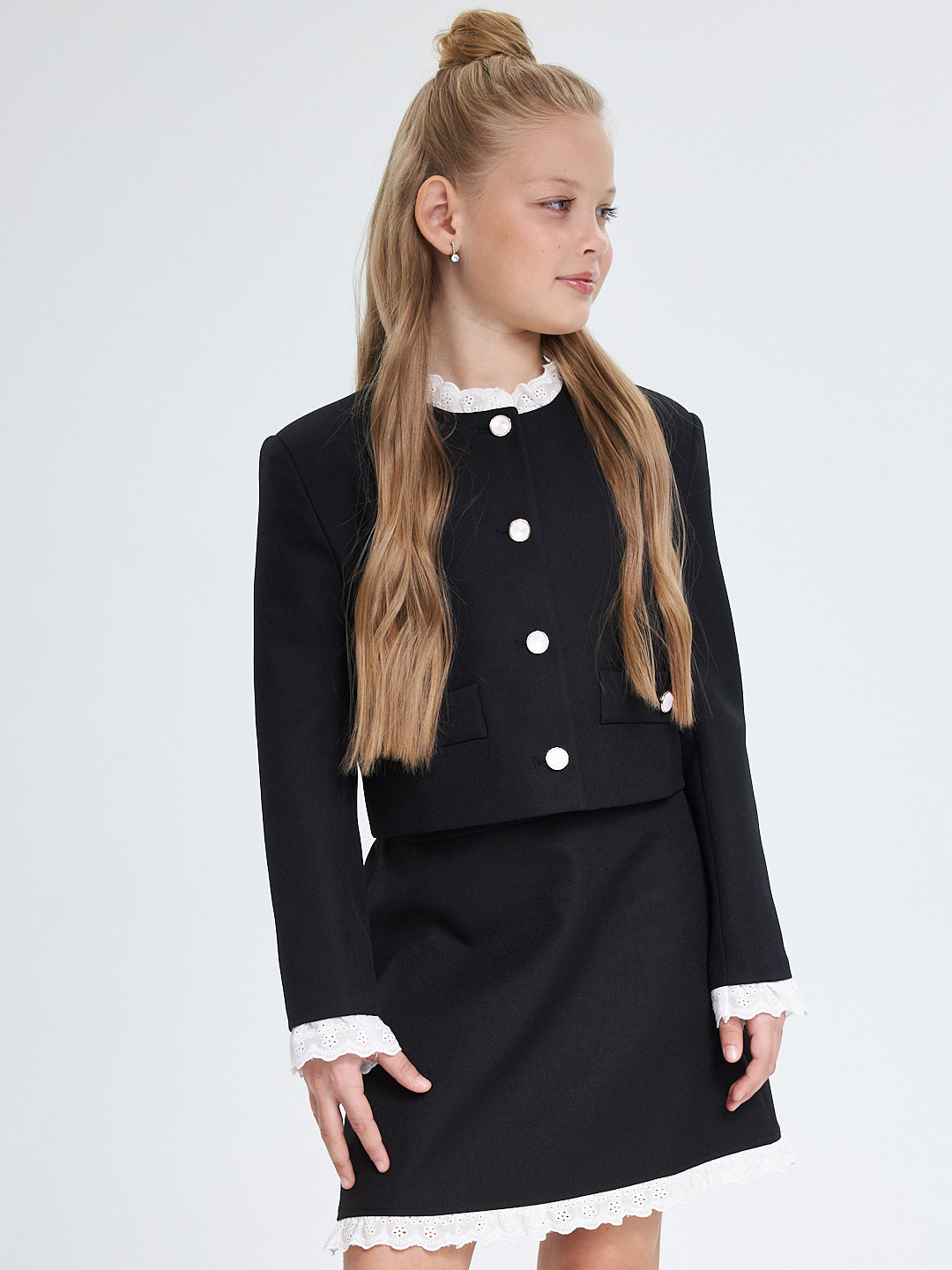 Жакет и юбка Crimea Baby Ruffle\black - фото 10