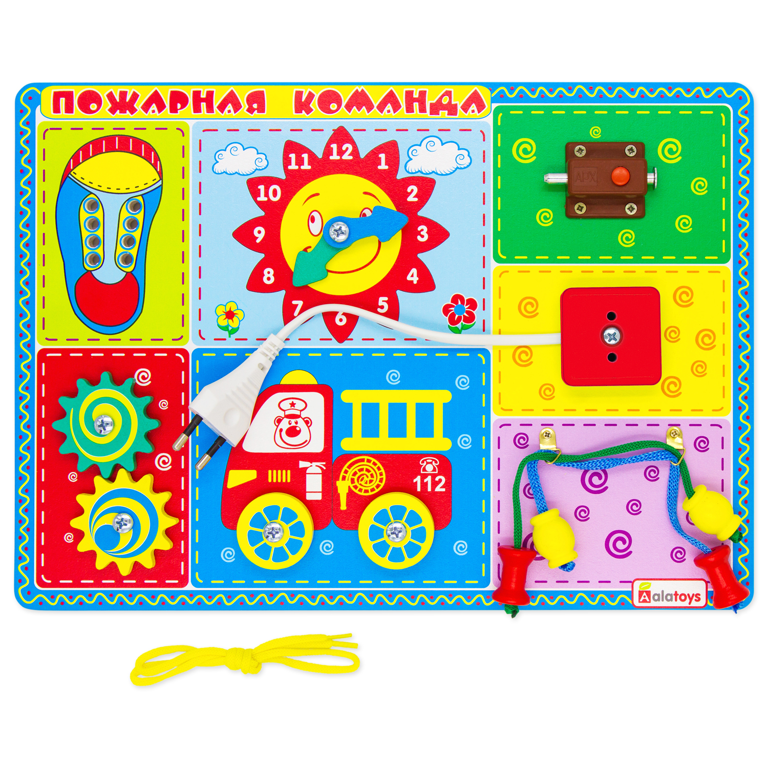 Игрушка Alatoys бизиборд Пожарная машина - фото 2