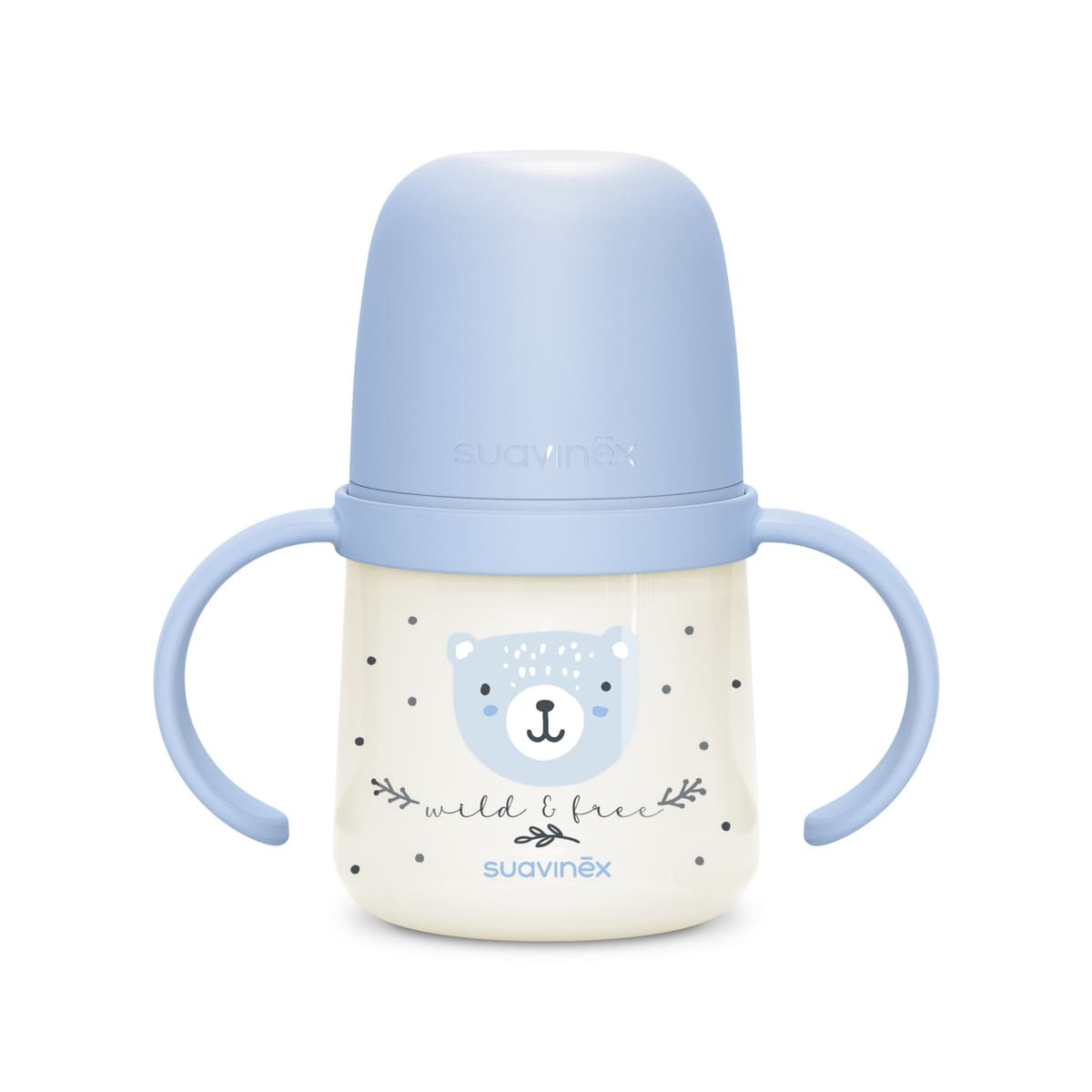 Изображение товара Поильник Suavinex 150 мл с светящимися ручками и антиколиковой системой