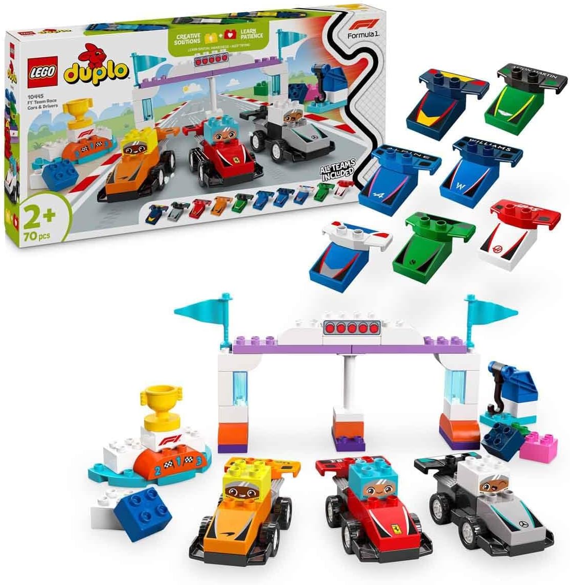 Конструктор LEGO DUPLO Гоночные автомобили Формулы блочный - фото 1