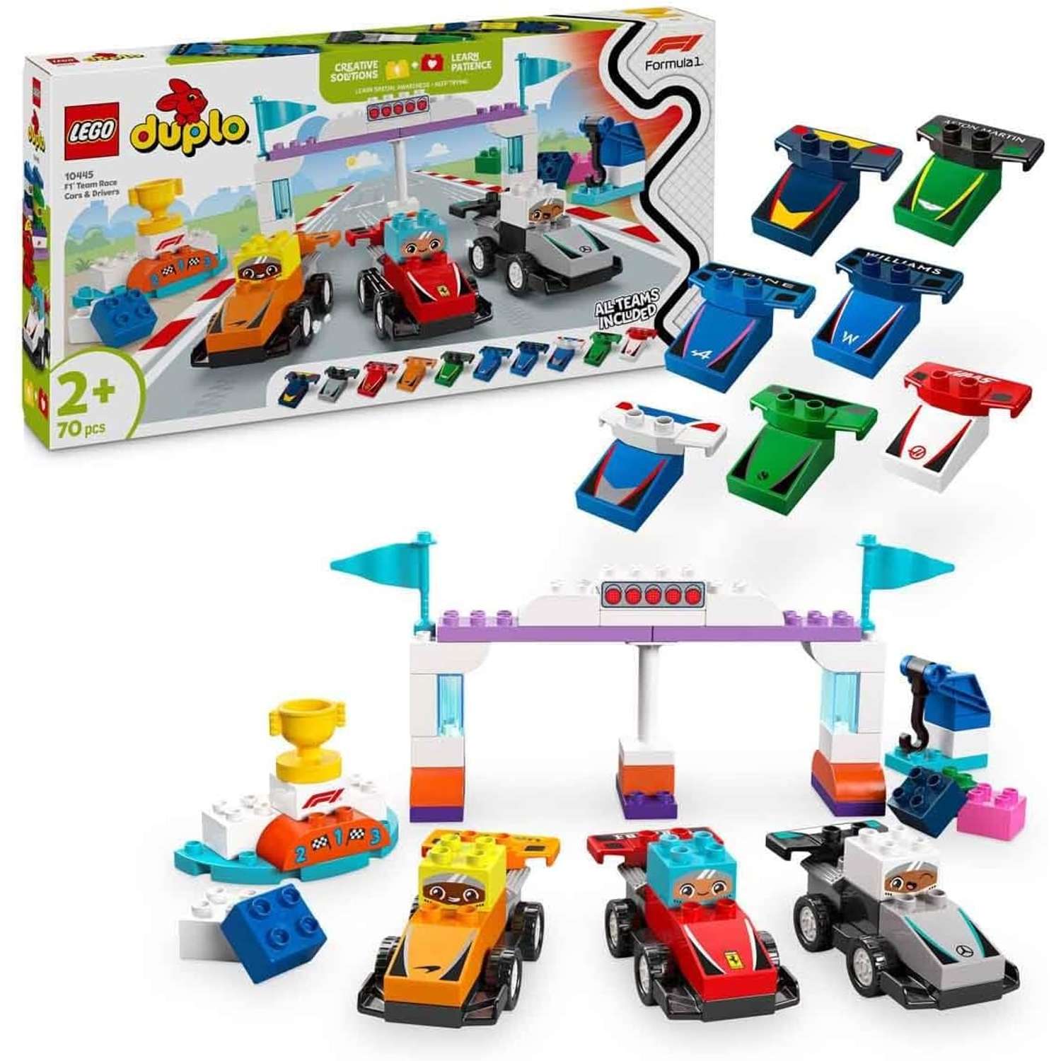 Конструктор LEGO DUPLO Гоночные автомобили Формулы блочный - фото 1