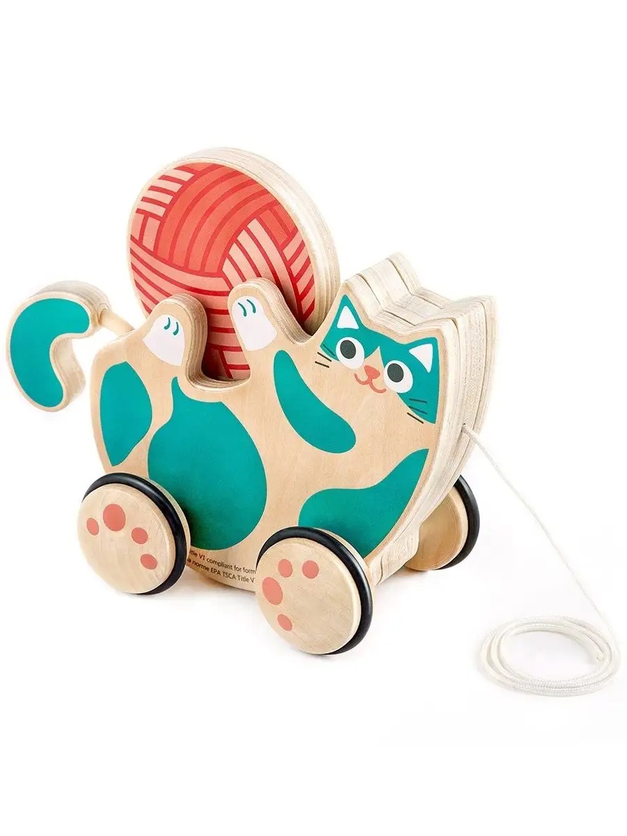 Игрушка Hape каталка Котенок - фото 8