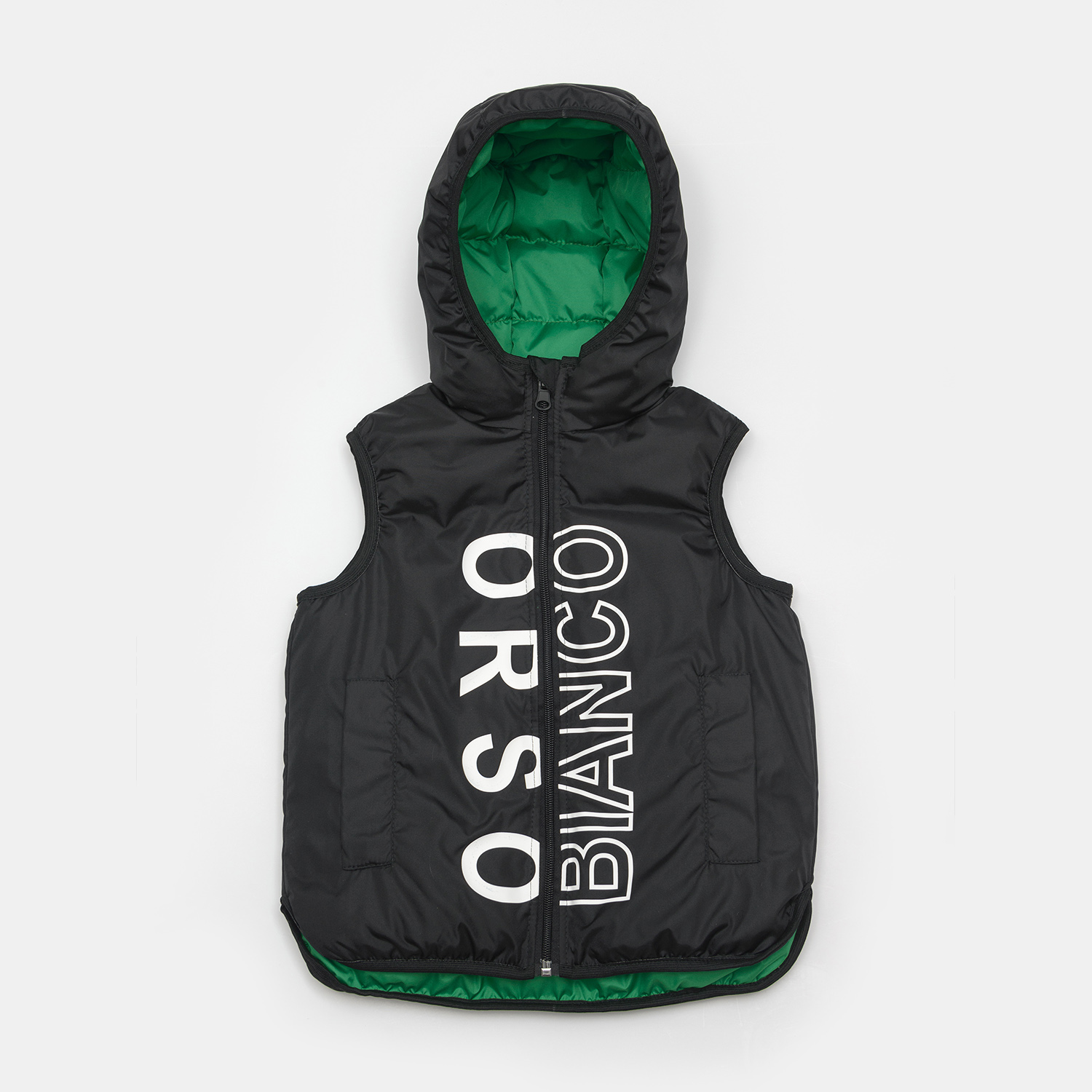 Жилет двусторонний Orso Bianco OB31035-12_зеленый/черный - фото 10